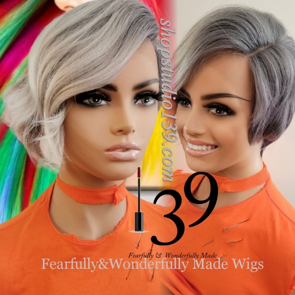 Sexy grey human hair Hd lace front wig